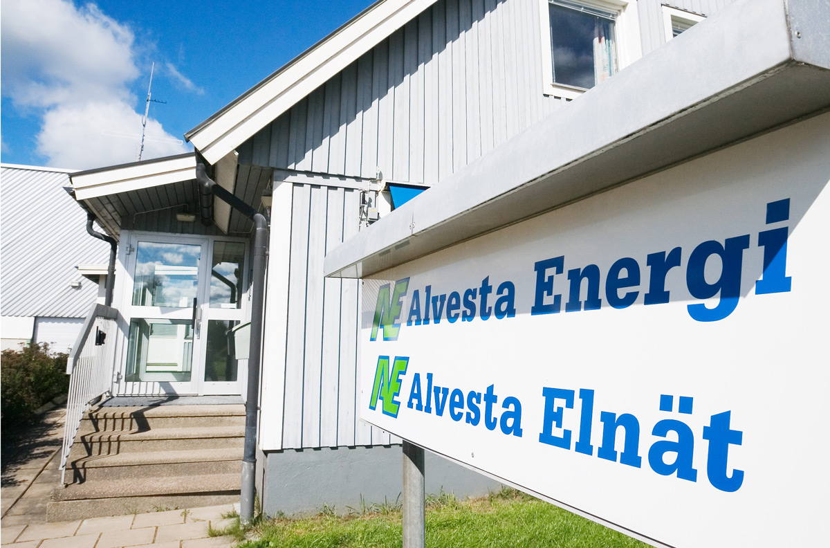 Utsidan av Alvesta Energis kontor på Blädingevägen 22 i Alvesta.
